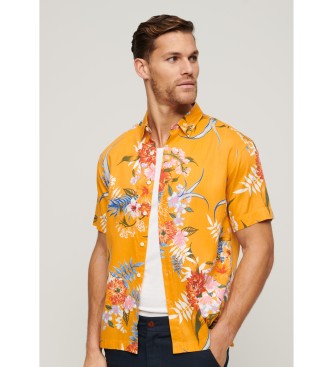 Superdry Camisa hawaiana amarillo
