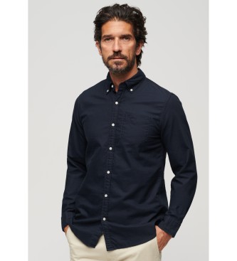 Superdry para hombre. M4010653A Camisa Oxford marino (M), Casual, Algodón, Manga larga