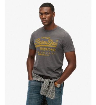 Superdry para hombre. M1012326A Camiseta Classic T Vintage gris (S), Casual, Algodón, Manga corta