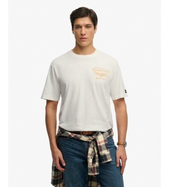 Superdry Camiseta Heritage Biker blanco