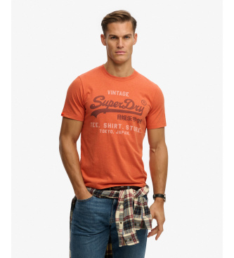 Superdry Camiseta Heritage Relaxed naranja
