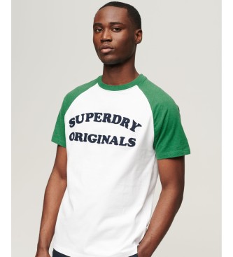 Superdry - pour homme. t-shirt en coton ? manches raglan, vintage cooper