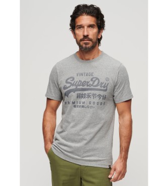 Superdry - pour homme. t-shirt heritage classic gris