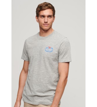 Superdry - pour homme. t-shirt graphique gris americana vintage