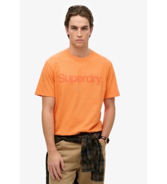 Superdry Camiseta con logo Core City naranja