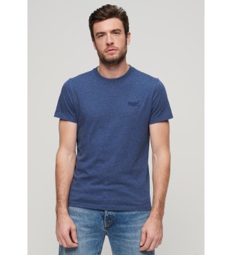 Superdry - pour homme. t-shirt avec logo bleu essentiel