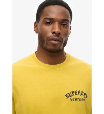 Superdry para hombre. M1012130A Camiseta Neo Trad Tattoo amarillo (L), Casual, Algodón, Manga corta 2