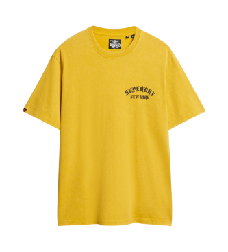 Superdry para hombre. M1012130A Camiseta Neo Trad Tattoo amarillo (L), Casual, Algodón, Manga corta 4