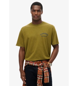 Superdry para hombre. M1012130A Camiseta Neo Trad Tattoo verde (M), Casual, Algodón, Manga corta