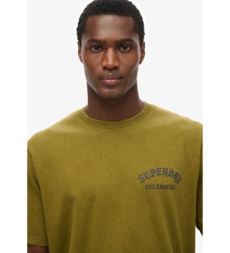 Superdry para hombre. M1012130A Camiseta Neo Trad Tattoo verde (M), Casual, Algodón, Manga corta 2