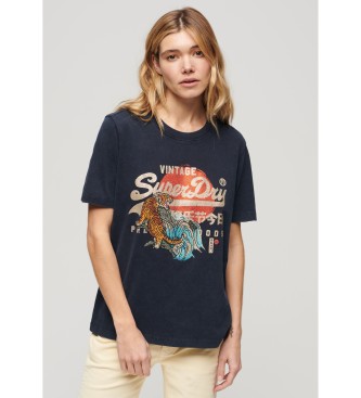 Para mujer. W1011423A Camiseta de corte relajado Tokyo (S), Casual, Algodón, Manga corta