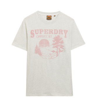 Superdry para hombre. M1012177A Camiseta Lo-fi Outdoor Mono gris (M), Casual, Algodón, Manga corta 4