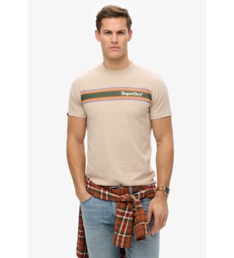 Superdry Für Herren. M1012115A Veranstaltungsort T-shirt Beige (Xxl), Lässig, Kurzarm, Nachhaltig