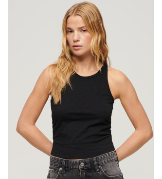 Superdry Ruched Tank Top Preto XS Mulher