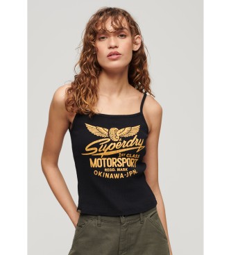 Superdry Camiseta gráfica Retro Rocker negro
