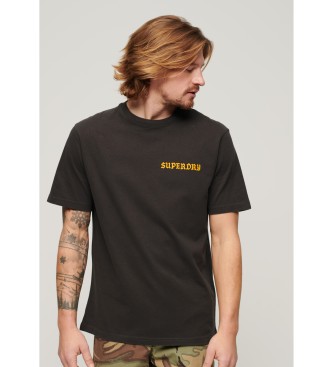 Superdry för män. M1011896B Lös grafisk T-shirt med svart tatueringsmotiv (XXL), Casual, Bomull, Kort ärm