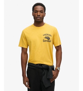 Superdry Camiseta LO FI Loose amarillo