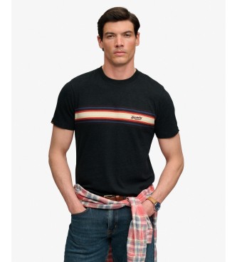 Superdry Camiseta Outdoor Stripe Logo negro