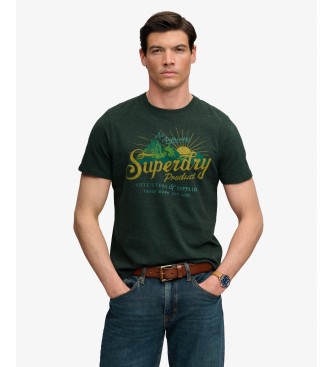 Superdry Camiseta Outdoors Mountain verde