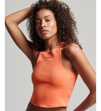 Superdry - pour femme. code racer technical sleeveless t-shirt orange