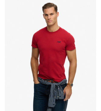 Superdry para hombre. M1011245B Camsieta Essential Organic rojo (M), Casual, Algodón, Manga corta