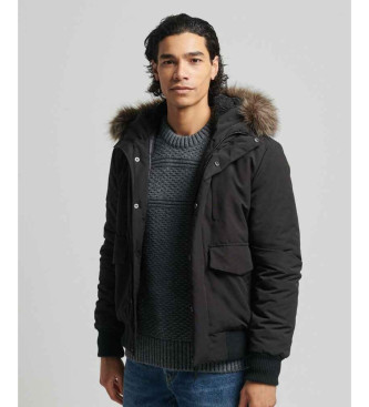 Cazadora Bómber Everest negro (XXL), Casual, Poliéster, Manga larga, Superdry outlet 2024.