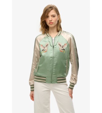 Para mujer. W5011864A Cazadora bómber con bordado de Suikajan (XS), Casual, Poliéster