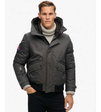 Superdry Cazadora bomber City Tweed Padded gris