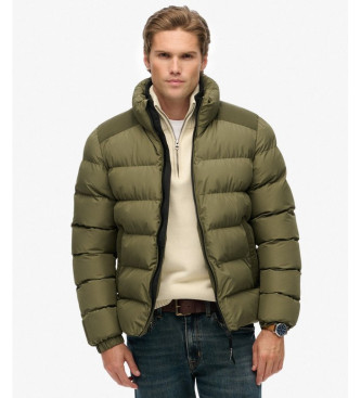 Superdry para hombre. M5012287A Chaqueta acolchada Sports verde (M), Casual, Poliéster Reciclado