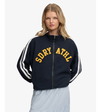 Superdry para mujer. W2012615A Chaqueta Apli Track marino (XL), Casual, Algodón