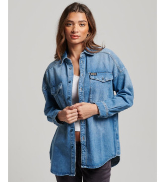 oversize skjortjacka i denim