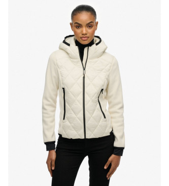Superdry para mujer. W5012042A Chaqueta con capucha Heritage Storm beige (S), Casual, Poliéster