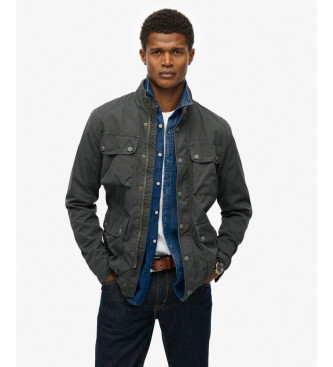 Superdry para hombre. M5012233A Chaqueta Estate 4 negro (L), Casual, Algodón