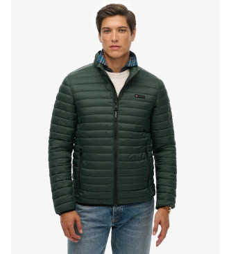 Superdry para hombre. M5012242A Chaqueta Fuji Lite verde (S), Casual, Sostenible, Nylon reciclado