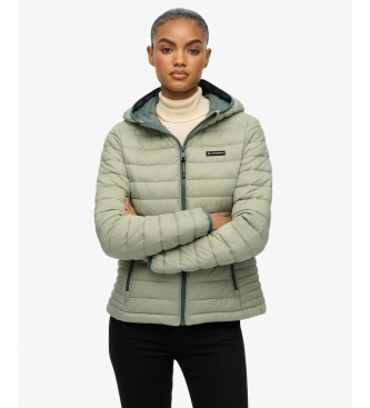 Superdry para mujer. W5011970A Chaqueta Fuji Lite verde (L), Casual, Sostenible, Nylon reciclado