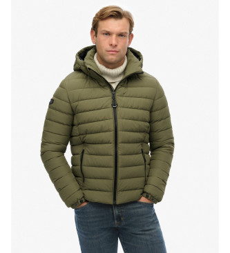 Superdry para hombre. M5012290A Chaqueta Fuji verde (L), Casual, Poliéster Reciclado, Sostenible
