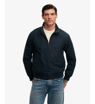 Superdry para hombre. M5012343A Chaqueta Harrington Classic marino (L), Casual, Algodón, Poliéster
