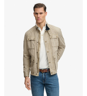 Superdry para hombre. M5012357A Chaqueta Merchant Ripstop Racer taupe (XXL), Casual, Algodón