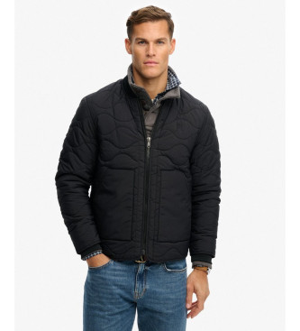 Superdry para hombre. M5012210A Chaqueta Military Liner negro (L), Casual, Nylon