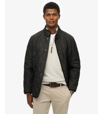 Superdry para hombre. M5012225A Chaqueta Quilted Estate negro (S), Casual, Poliéster