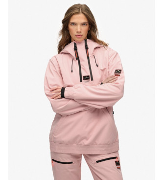 Superdry para mujer. YS110007A Chaqueta Ski Freestyle Softshell rosa (S), Casual, Deportivo, Poliéster, Nieve