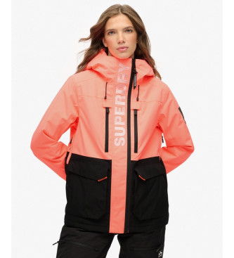 Superdry para mujer. WS110181A Chaqueta Ultimate Freestyle Ski coral (S), Casual, Deportivo, Poliéster, Nieve