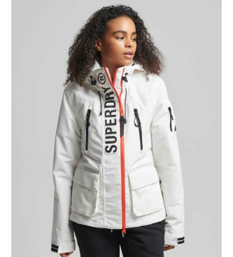 Superdry para mujer. W5011153A Chaqueta Ultimate SD-Windcheater blanco (S), Casual, Poliéster, Manga larga