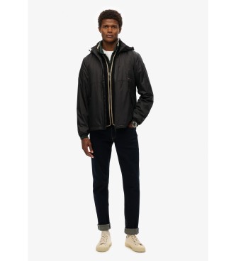 Superdry para hombre. M5012101A Chaqueta cortavientos con capucha y logotipo negro 3