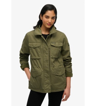 Superdry para mujer. W5011862A Chaqueta militar M65 verde (S), Casual, Algodón