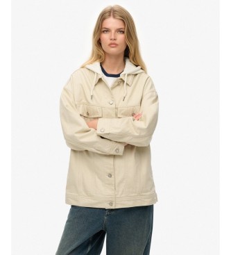 Superdry Chaqueta Relaxed Hooded beige