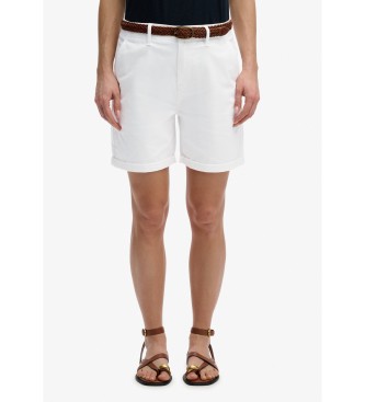 Superdry para mujer. W7110520A Shorts Chino blanco (XS), Casual, Algodón