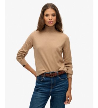 Superdry Jersey Clásico con cuello tortuga marrón