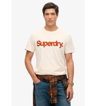 Superdry para hombre. M1012197A Camiseta Classic Core Logo Shadow beige (M), Casual, Algodón, Manga corta
