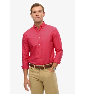 Superdry para hombre. M4011037A Camisa Classic Oxford rosa (XXL), Casual, Algodón, Manga larga